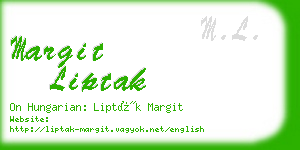 margit liptak business card